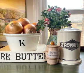 Vintage Scottish Black Transferware Advertising Baxters Orange Marmalade Jar