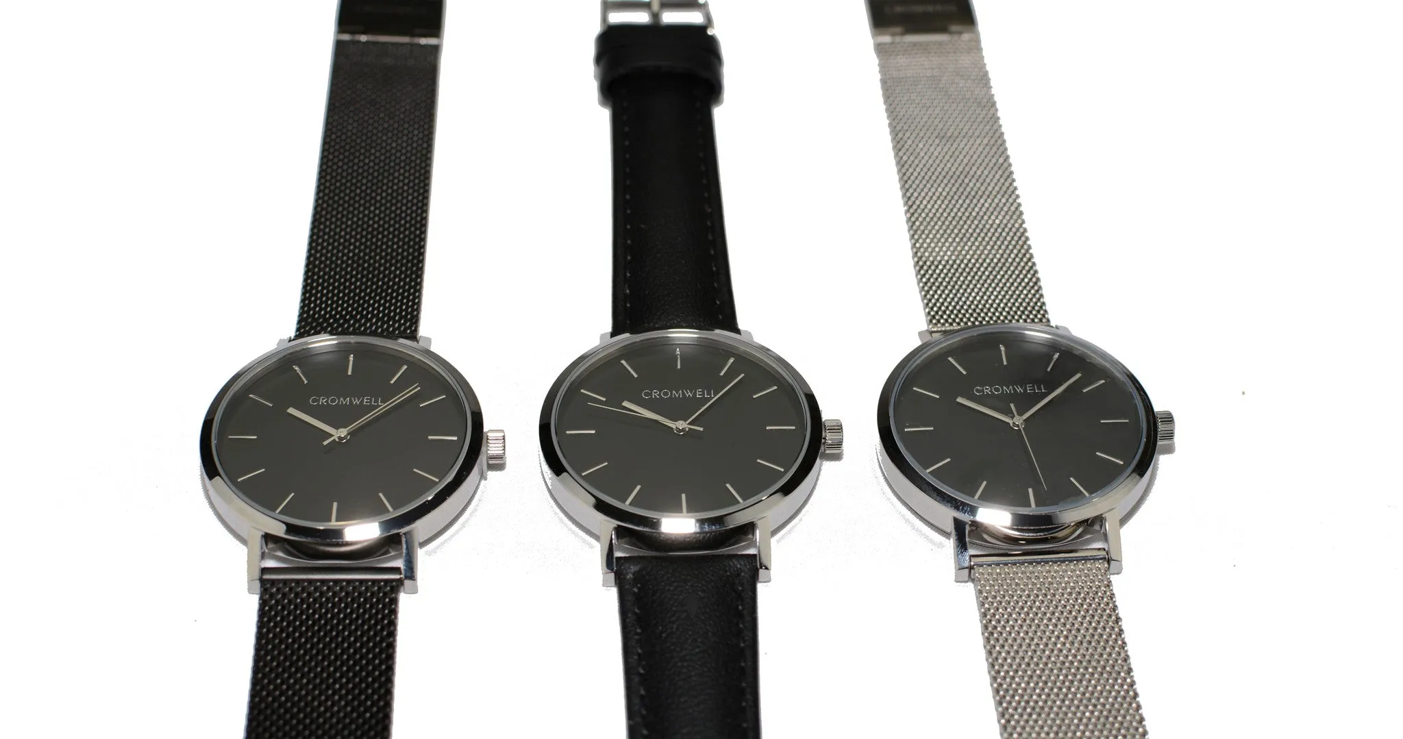 Watch Band- 18mm Black Mesh (For 36mm and 38mm watch cases)
