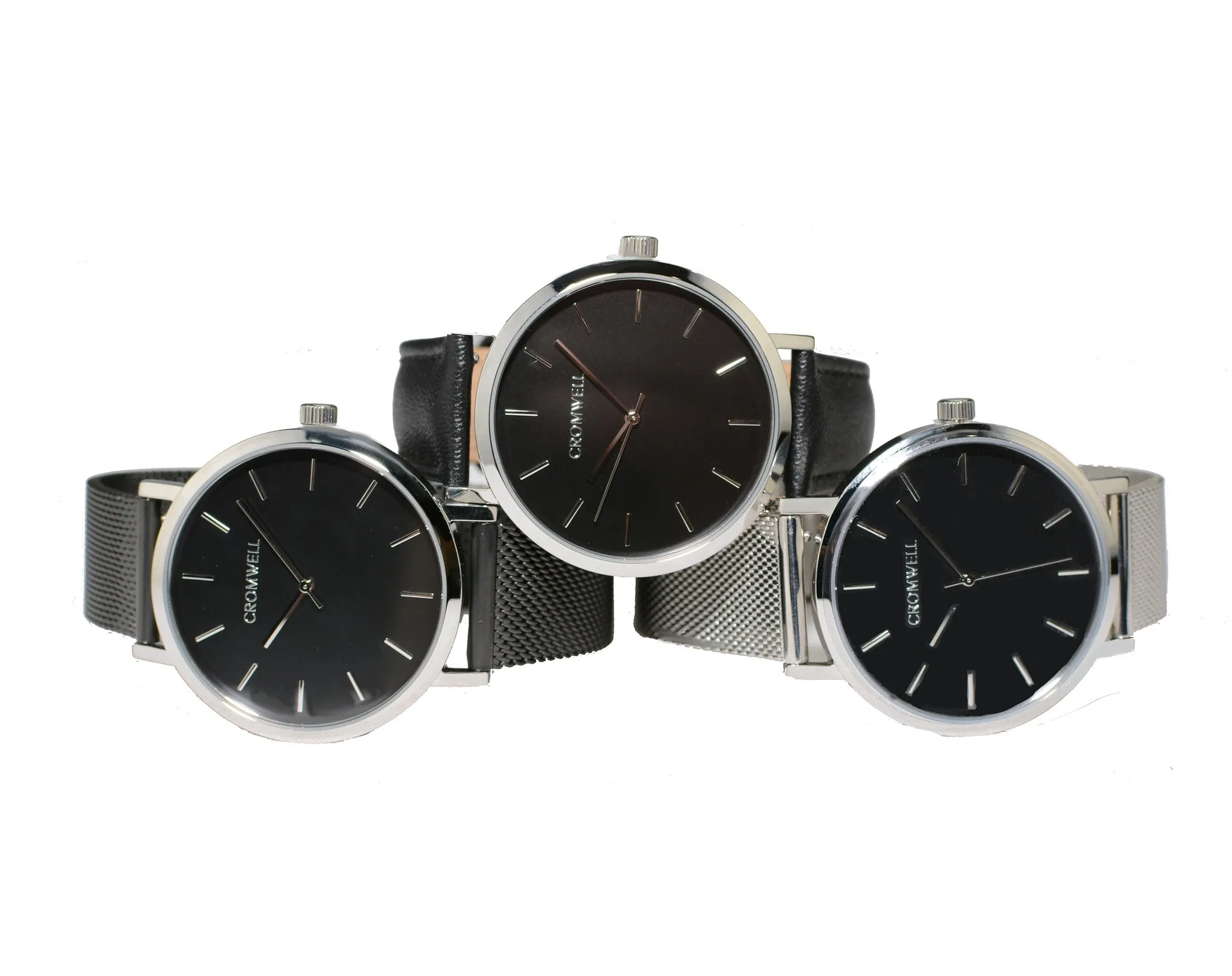 Watch Band- 18mm Black Mesh (For 36mm and 38mm watch cases)