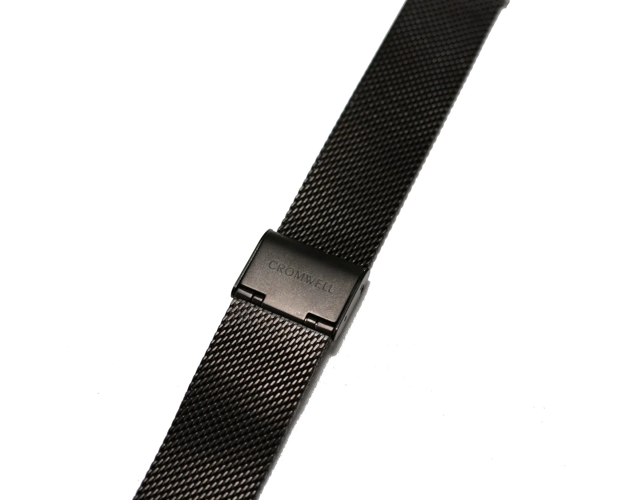 Watch Band- 18mm Black Mesh (For 36mm and 38mm watch cases)