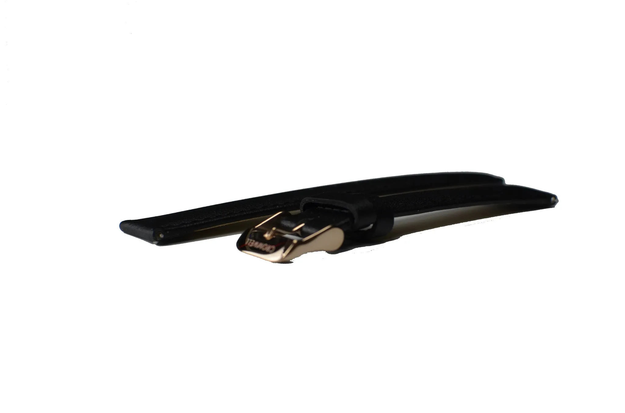 Watch Band- 18mm Black w/Rose Gold Buckle (For 36mm and 38mm watch cases)