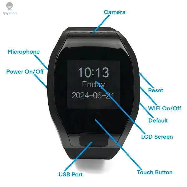 WiFi Hidden Camera Watch – Wearable Security Recorder 📹⌚️