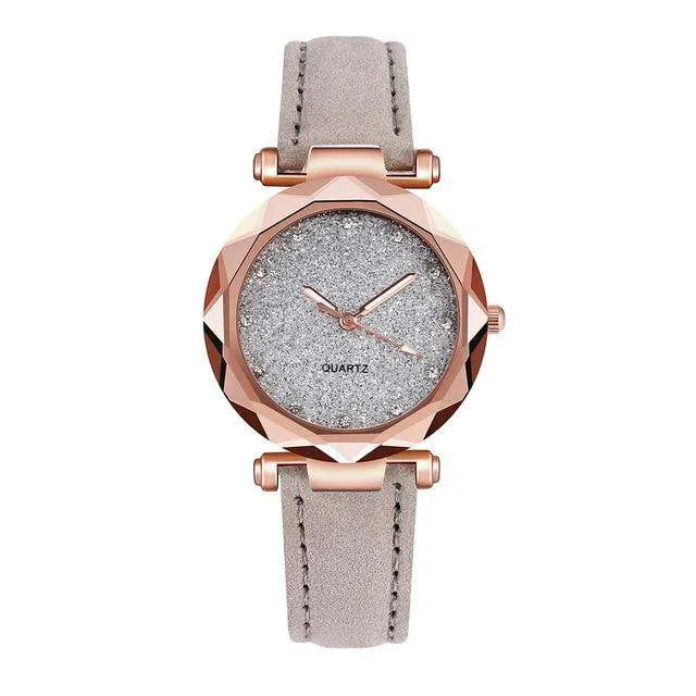 Womens watches Ladies fashion Colorful Ultra-thin leather rhinestone analog quartz watch Female Belt Watch YE1