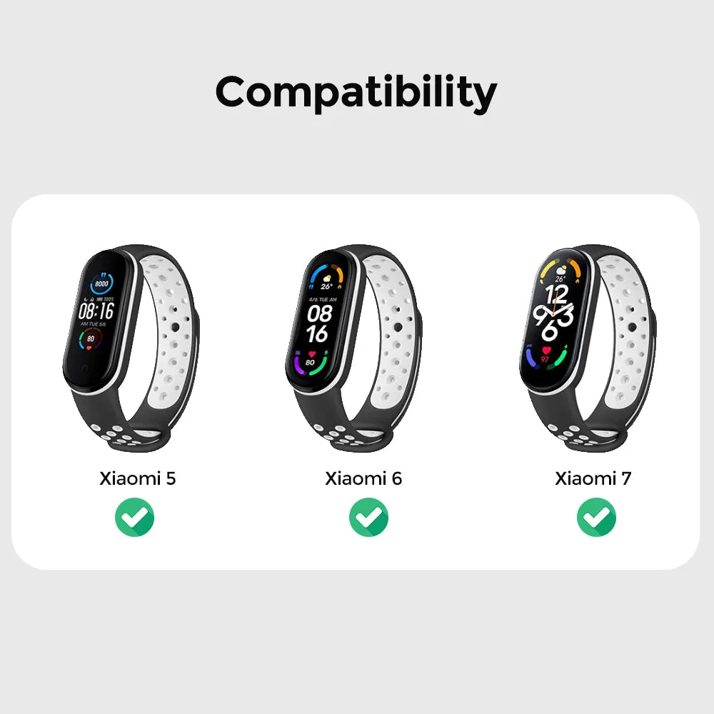 Xiaomi Band 7/ 6 /5 | Silicone Watch Band Strap (Pack of 5) | Dark Blue