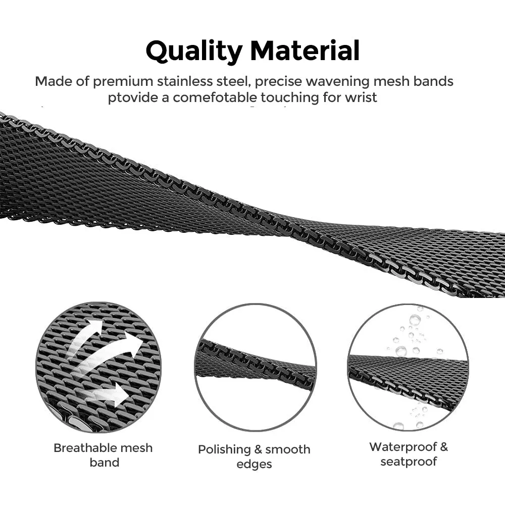 Xiaomi Band  7/6/5  | Milanese Watch Band Strap | Silver